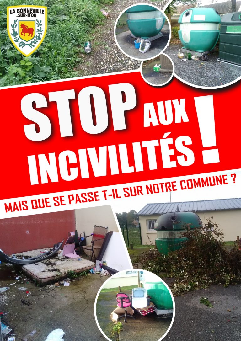 STOP INCIVILITÉS | Site de la commune de La Bonneville-sur-Iton