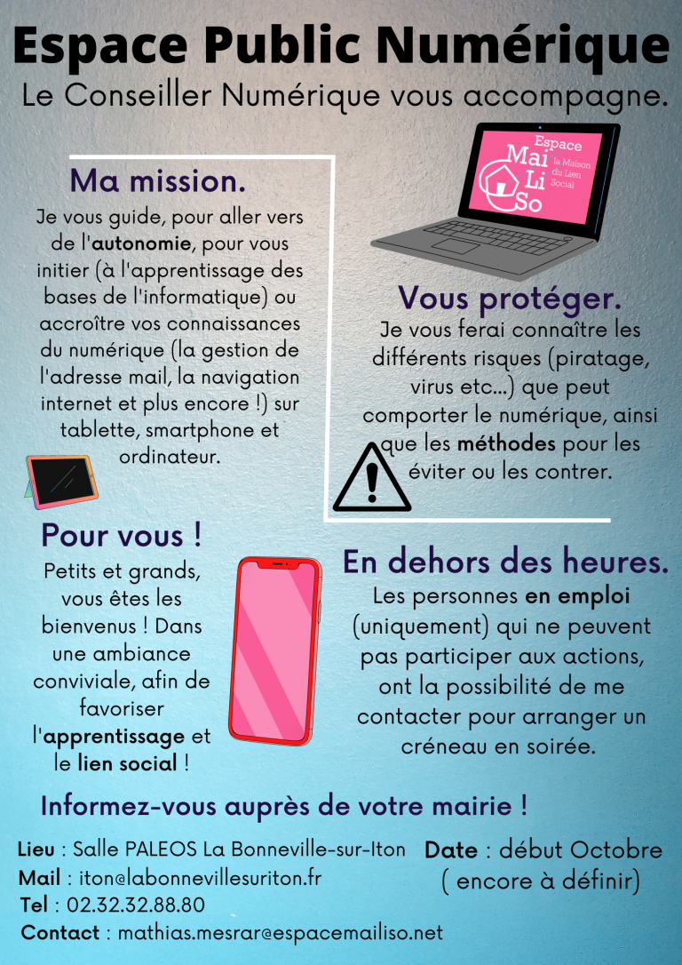 ESPACE PUBLIC NUMÉRIQUE | Site de la commune de La Bonneville-sur-Iton